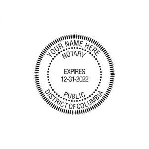 District of Columbia Classic Notary Desk Embosser Imprint